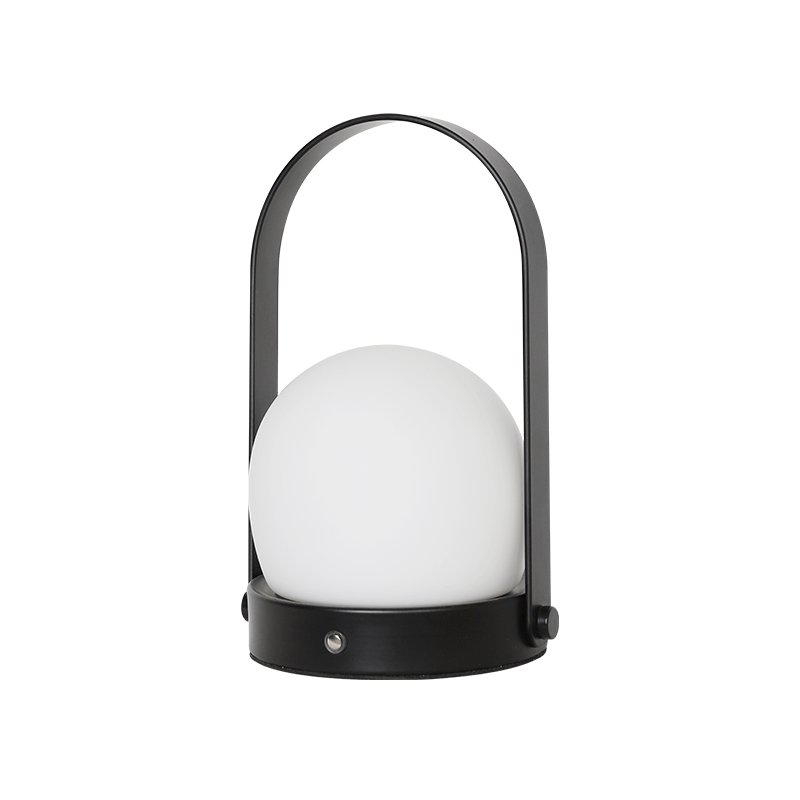 VALOA 2.5W CCT BLACK/FROSTED GLASS BATTERY LAMP - Lightingplus