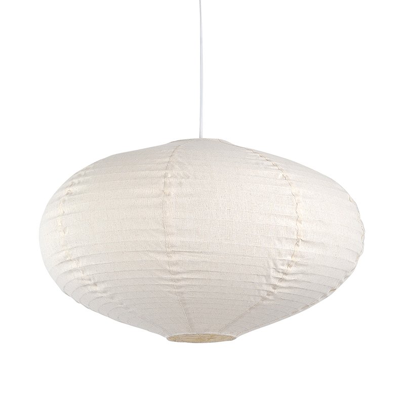 NARA.60 OVAL IVORY LINEN SHADE ONLY - Lightingplus