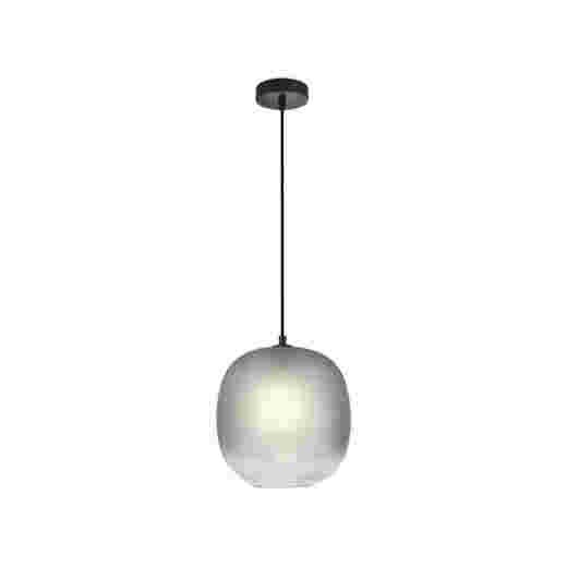 REEF FROSTED GREY GLASS 24CM 1 LIGHT PENDANT