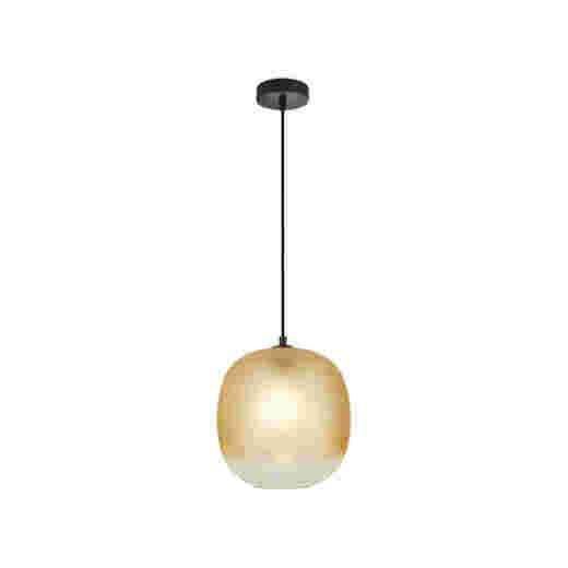 REEF FROSTED AMBER GLASS 24CM 1 LIGHT PENDANT