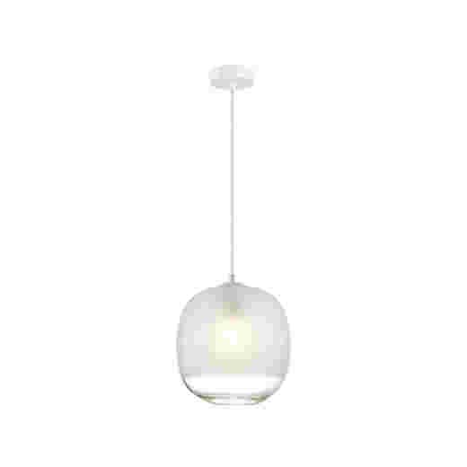 REEF FROSTED WHITE GLASS 24CM 1 LIGHT PENDANT