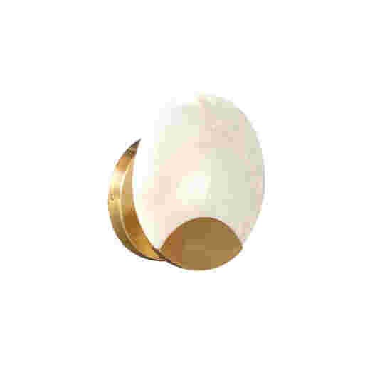 NILE WHITE MARBLE/BRASS WALL LIGHT