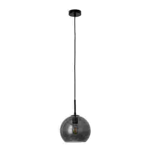 SENA MATT BLACK/SMOKE GLASS 23CM 1 LIGHT PENDANT