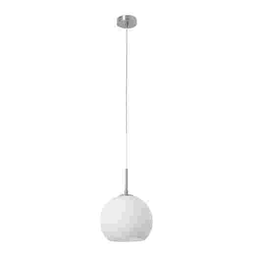 SENA BRUSHED CHROME/OPAL GLASS 23CM 1 LIGHT PENDANT