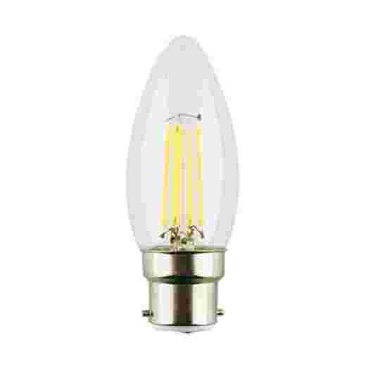 LED C35 4W B22 2700K CLEAR DIMMABLE CANDLE LAMP