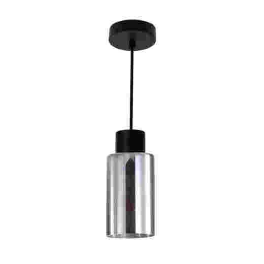 LYSA MATT BLACK/SMOKE GLASS 1 LIGHT PENDANT