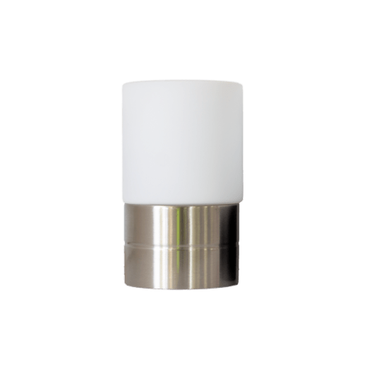 NED BRUSHED CHROME/OPAL GLASS TOUCH LAMP