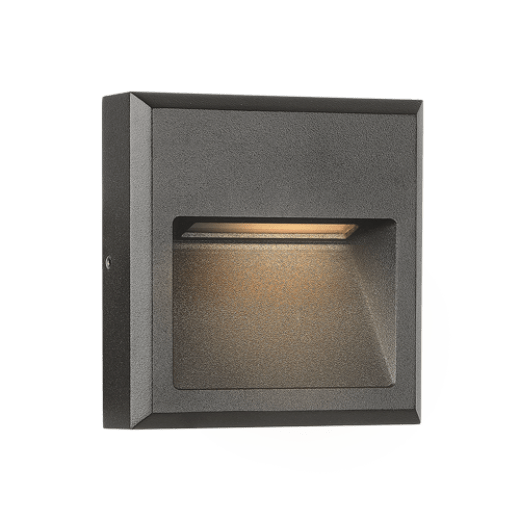 HAVIK SQUARE IP65 SANDY BLACK EXTERIOR WALL LIGHT