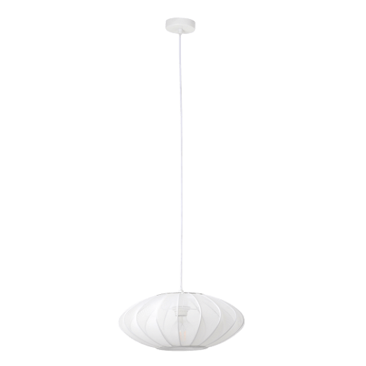 ZENITH WHITE GAUZE FABRIC 40CM 1 LIGHT PENDANT