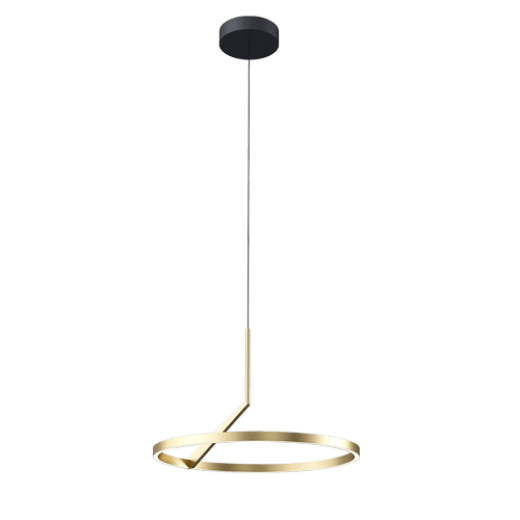 COIL 30W 3000K BRUSHED BRASS 60CM LED PENDANT