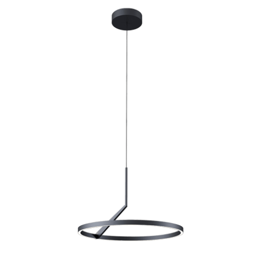 COIL 30W 3000K MATT BLACK 60CM LED PENDANT