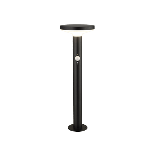 PATH 4.4W 4000K IP54 BLACK SENSOR SOLAR BOLLARD