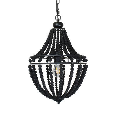 small black beaded chandelier