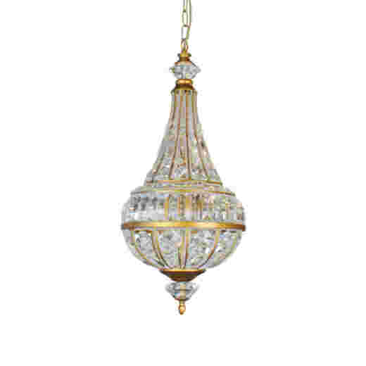 MUSCAT ANTIQUE GOLD 28CM 3 LIGHT CHANDELIER