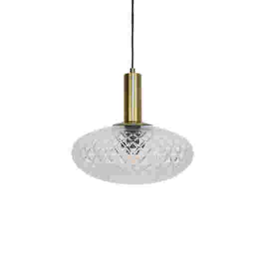 MANSA BRUSHED BRASS/GLASS 30CM PENDANT