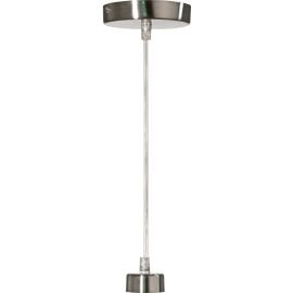 Parti 1 Light Adjustable Rod Ceiling Light Suspension Brushed Chrome 