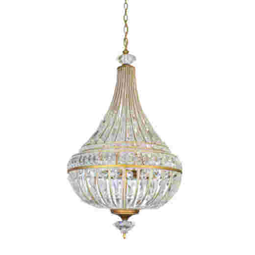 MUSCAT ANTIQUE GOLD 58CM 8 LIGHT CHANDELIER