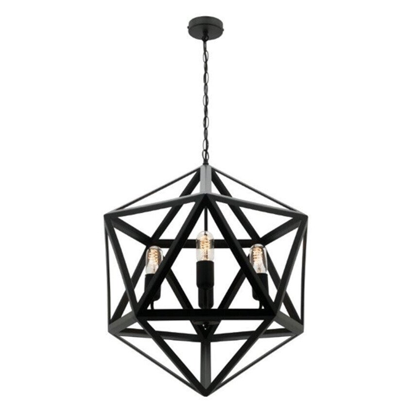 GEO.55 MATT BLACK 4LT PENDANT - Lightingplus